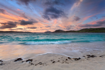 Stunning sunrise over Vatersay beach, Outer Hebrides . - 60882245
