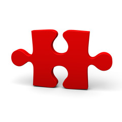 Red puzzle piece