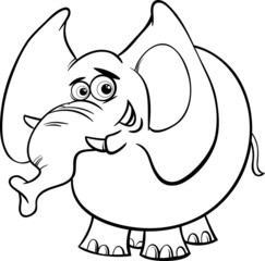 elephant cartoon coloring page