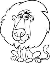 lion cartoon coloring page