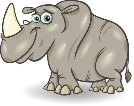 recommend clip art: cute rhinoceros cartoon illustration