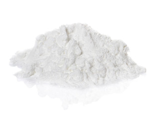 Cocaine drugs heap isolated on white background