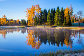 Sunrise over the lake