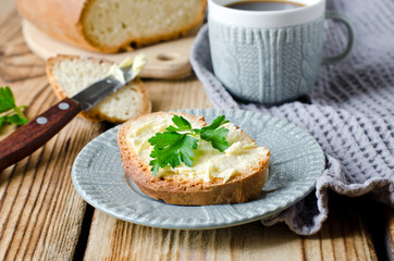 Homemade bread and butter