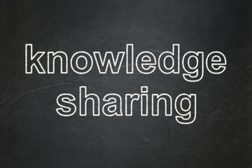 Education concept: Knowledge Sharing on chalkboard background