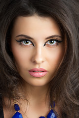 Obraz premium Portrait of beautiful brunet woman
