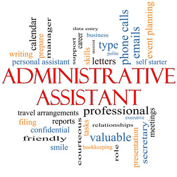 Administrative Assistant Word Cloud Concept