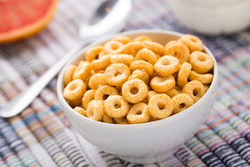 Bowl of honey corn rings