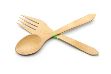 wooden spoon and fork