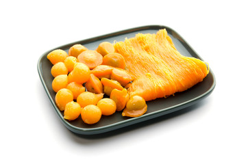 Thai dessert on plate, isolated