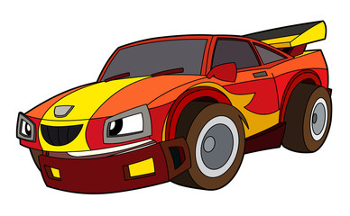 Colored car - illustration for the children