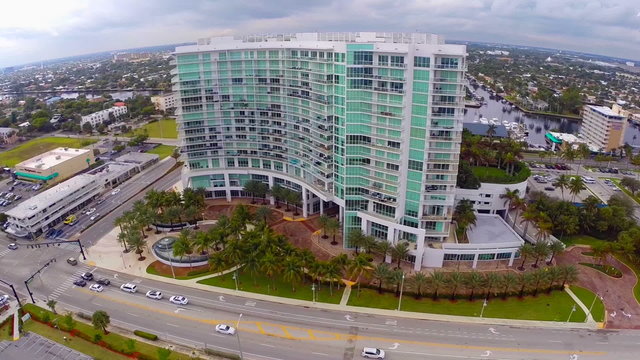 Aerial video of a building