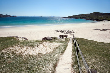 High sun over Huishinish beach, Isle of Harris, Outer Hebrides