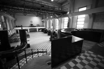 old abandoned industrial building empty interior