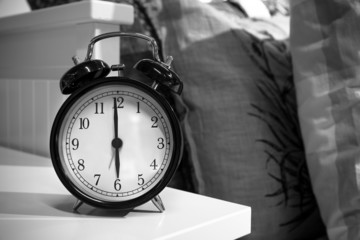 alarm clock in the bedroom