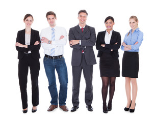 Obraz premium Group Of Businesspeople In Pose
