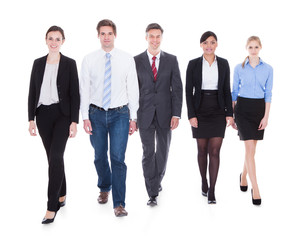 Group Of Businesspeople Walking