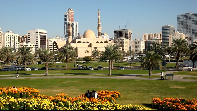 Al Etihad Square in Sharjah City, United Arab Emirates