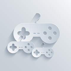 Vector flat modern icon on blue background. Eps10