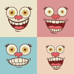 cartoon faces