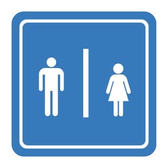 Toilettes dans un panneau