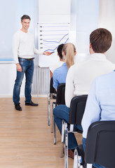 Lecturer With Flipchart In Class