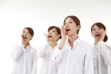 Fototapeta premium 四人の若い女性