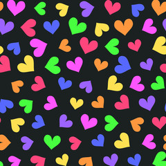 Fototapeta na wymiar Pattern with hearts. Vector illustration