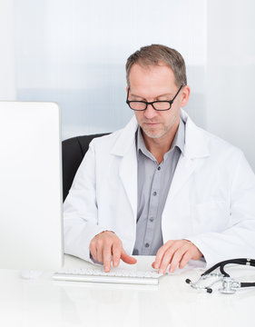 Doctor Using Computer