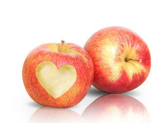 apple with heart shape