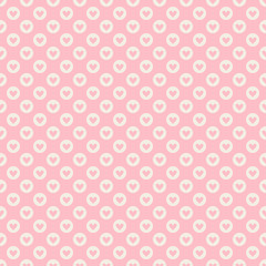 Heart shape vector seamless pattern (tiling)