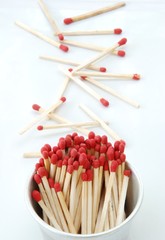 Match the small thing that can burn the big thing