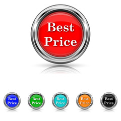 Best price icon - six colours set