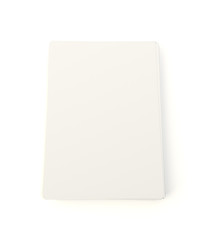 Stack of blank paper sheets isolated on white