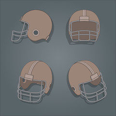Vector American football helmet