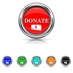 Donate icon - six colours set