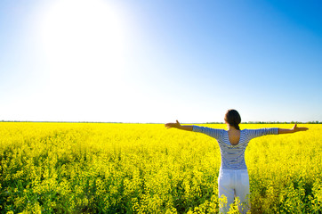 woman in the field