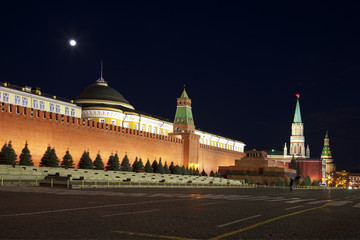 Obraz premium Moscow,the Kremlin, the Red square at night. Russia