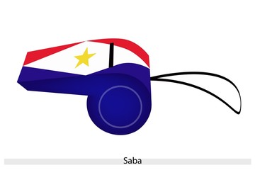 A Red, White and Blue Whistle of Saba