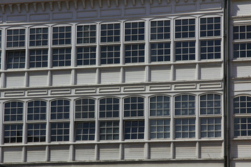 white wooden houses with large windows typical of the North of s © james633