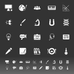 Fototapeta premium General learning icons on gray background