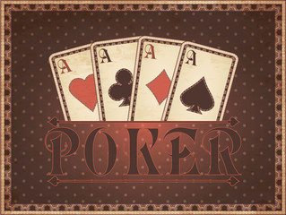 Vintage casino invitation card,  vector