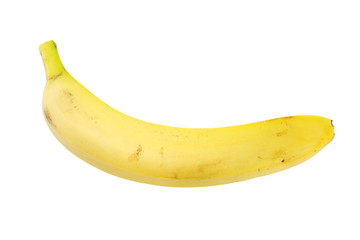 Fresh yellow banana isolated on white backgruond