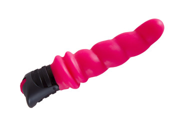 Pink vibrator - sex toy for woman on white