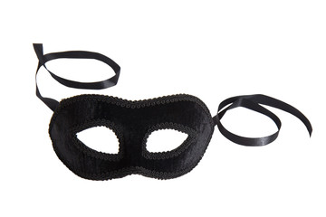 black mask on white background