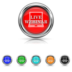 Live webinar icon - six colours set