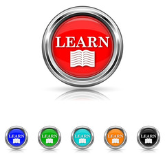 Learn icon - six colours set