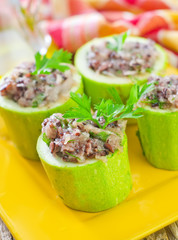 marrow stuffed with rice