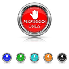 Members only icon - six colours set