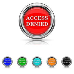 Access denied icon - six colours set